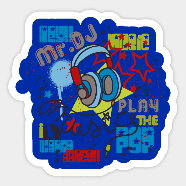 Music headphones Sticker by JoanaJuheLaju1